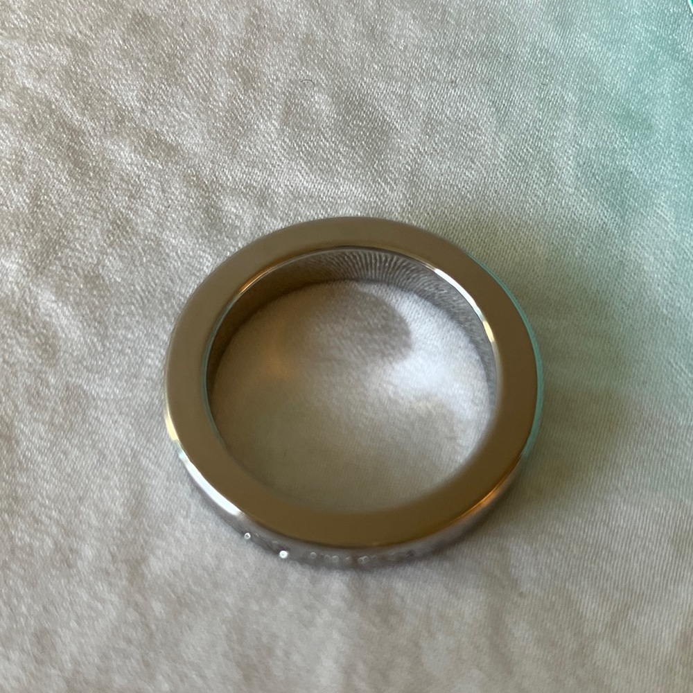 Origami Owl: Silver Tone Rainbow Crystal Ring Pendant - Picture 7 of 11